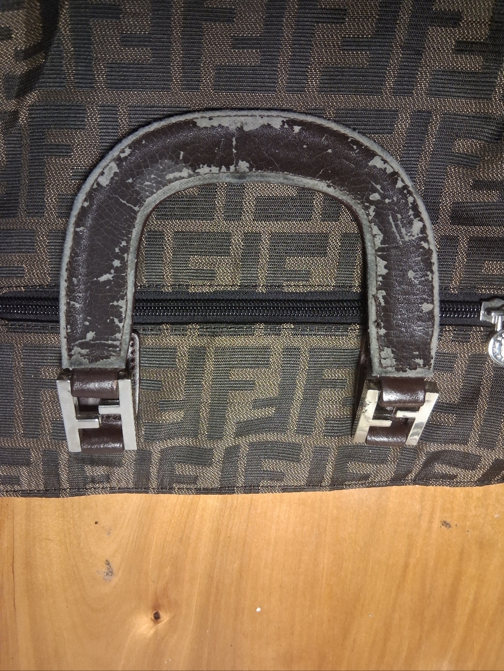Vintage Fendi Designer-Style Brown Monogram Tote Bag - Picture 8 of 8